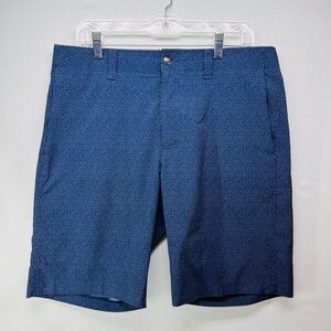 Callaway Men's Navy Patterned Flat Front Shorts‎